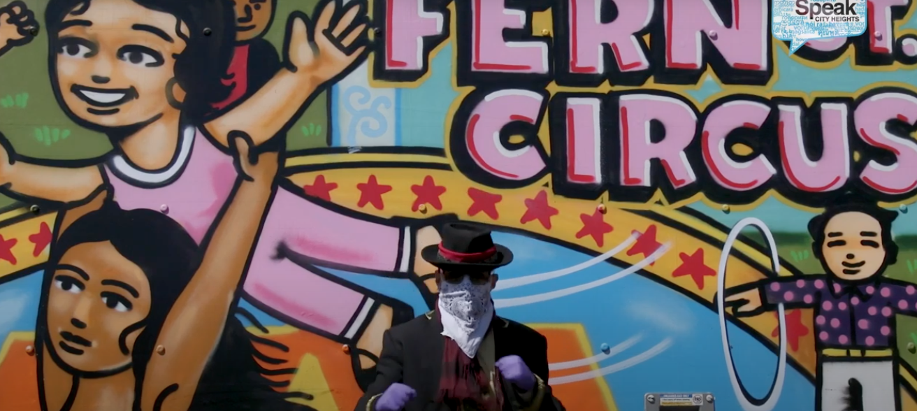 Fern Street Circus entertains at food distribution sites