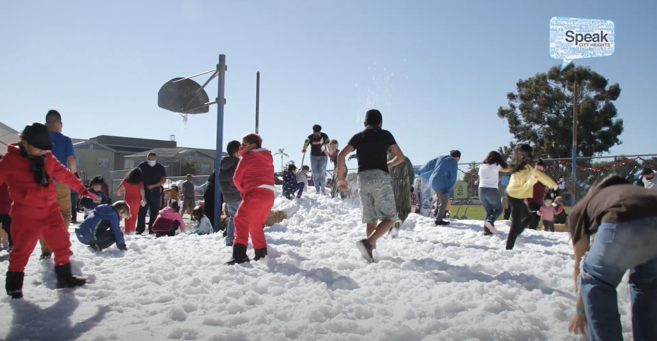 Snow Day & Vaccine Drive in Sherman Heights Community Center